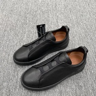 New Zegnas Shoes Lofers Leather Mens Shoes Casual Shoes Mens Trendy Fashion Lazy Shoes Mens Board Sh