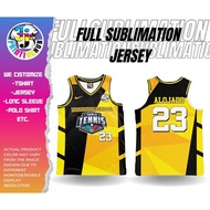 SUBLIMATED JERSEY - TENNIS | NBA CUT |  (CUSTOM JERSEY NAME/SURNAME/NUMBER)