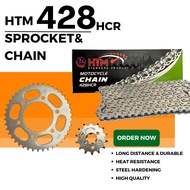 428HCR-132L HTM SRL115 428 CHROME SPROCKET SET HTM CHAIN & SPROCKET YAMAHA YTZ5S YTZ5 YTZ6V YTZ7S