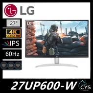 LG 27UP600-W 27" IPS 4K UHD 60HZ 5MS FREESYNC HDR400 MONITOR