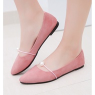 Cover Shoes Kasut READY STOCK  WEBEE Woman Tiara Flat Shoes  Pearl