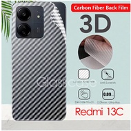 For Redmi 13C 12C 10C Redmi13C 13 C 2023 Anti Slip 3D Carbon Fiber Protective Guard Rear Screen Protector Back Film Not Tempered Glass