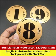Acrylic Table Number Sign 8cm