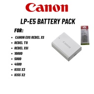 Canon LP-E5  battery for Canon EOS Rebel XS, Rebel T1i, Rebel XSi, 1000D, 500D, 450D, Kiss X3, Kiss 