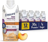 Ensure Max Protein Nutrition Shake, with 30g of Protein, 1g of Sugar, High Protein Shake, Creamy Pea