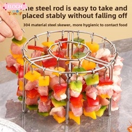 ELO11 Vertical Grill Rack, Stainless Steel String Grill Skewer Holder, Easy to Use 12/24 Detachable 