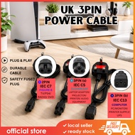 UK 3 Pin Power Cable IEC C7 Figure 8 IEC C5 Cloverleaf IEC C13 Power Cord / Kabel Kuasa UK 3 Pin