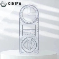 KIKIFA Drawing Ruler, Ruler Straight Multifunctional Geometry Ruler, Architecture Measurement Plasti