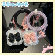 Bowknot Apple 35w Dual c Port Charger Protective Case Suitable for iPhone16promax Data Cable 15 Anti