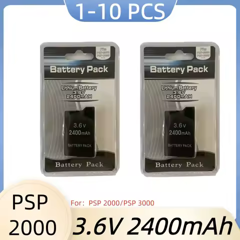 For PSP 2000/3000 3.6V 2400mAh Rechargeable Lithium Battery Pack for PSP 1000 PSP-S110 2400mAh Lithi