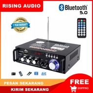 Rising Audio Amplifier BT-298A Bluetooth EQ Audio Amplifier Karaoke Home Theater FM Radio 600W KERND