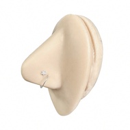 2 chiếc khuyên mũi/ khuyên tai hình ngôi sao hình chữ N bằng bạc Sterling 925 3.0mm Cubic Zirconia t