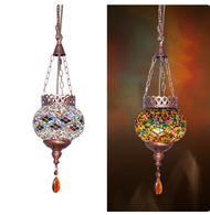 15cm Turkish Light Handmade Glass Light Bedroom Cafe Restaurant Pendant Light Romatic Mediterranean 