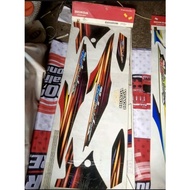 HONDA MERAH Striping sticker Supra fit new drumHONDA 4 BLACK RED STRIPEOriginal 871X0 KTL 700Z and 7