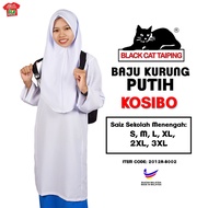 (BLACK CAT) Baju Kurung Sekolah Menengah Material Koshibo Kain Licin Baju Kurung Putih Kain Susun Bi