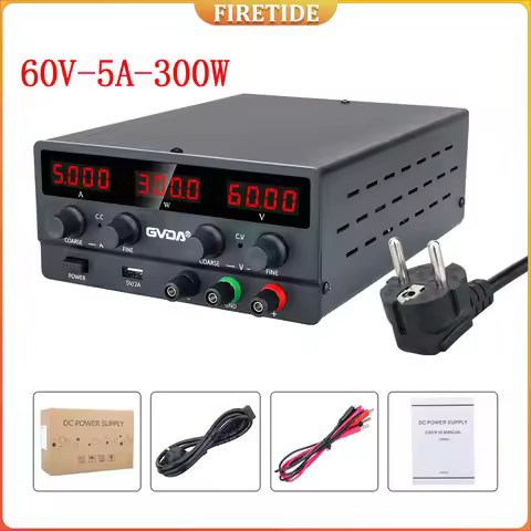 60V 5A Switching Bench Power Source Adjustable DC Power Supply 30V 10A Lab Power Supply 300W Voltage