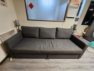 IKEA三人座沙發床-深灰色