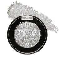 Afflano Silver Glitter Eyeshadow Palette Super Pigmented, Single Parkle Shimmer Silver Eyeshadow Pal