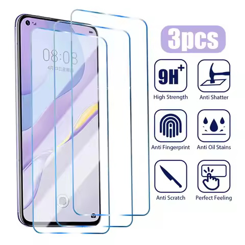3PCS Premium Tempered Glass for Huawei nova12 P30 Pro P40 Lite E Nova 5T Mate 20 Lite P Smart Z Hono