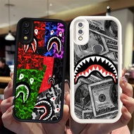 N86 Bape Black and White Silicone Casing for Samsung A10S A10 A20 A30 A7 2018 Case