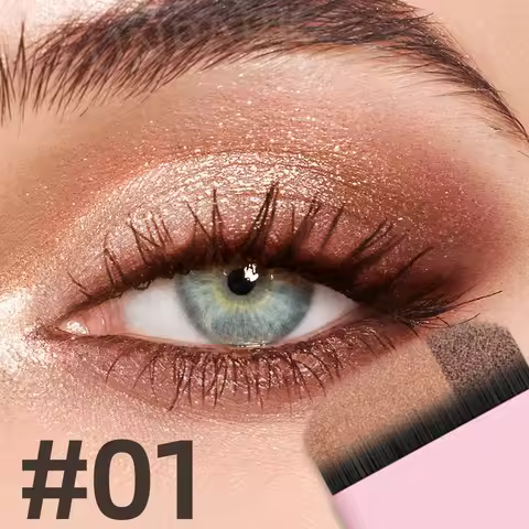 Two-color Glitter Eye Shadow Double Small Box Lazy Eye Shadow Easy to Use Long Lasting Metallic Kore