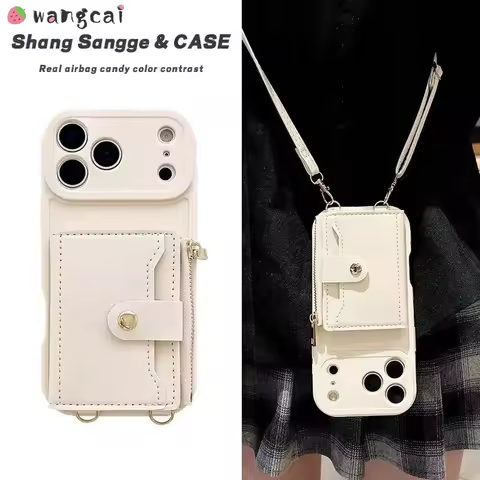 Lanyard Card Holder Case For Realme GT6 GT Neo 6 SE GT5 GT2 Pro GT Neo 3 2 2T GT Neo 5 SE 3 Pro Busi