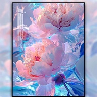 2024 New Style Thread Embroidery Printing Cross Stitch Set Peony Flower Precise Printing Cross Stitch Material Package