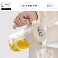 Heat-resistant borosilicate glass water bottle, 1500ml glass living room water bottle