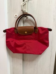 Longchamp 短柄摺疊水餃包 (red)