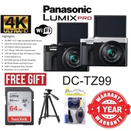 (READY STOCK)PANASONIC LUMIX DC-TZ99 LEICA DC VARIO-ELMAR 30X ZOOM LENS 24-720MM 4K UHD VIDEO WIFI L