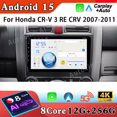 Head Unit GPS Navigation For Honda CR-V 3 RE CRV 2007-2011 Android Auto Radio Multimedia Video Playe
