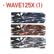 Stiker sticker body stripe cover set (1) honda wave125x wave 125x w125x ultimo
