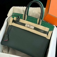 【稀有天菜】HERMES 30CM BIRKIN TOUCH 八拚皮 五拚色 倒V鱷 +方框鱷