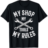 My Shop, My Tools, My Rules Mechanics Funny Design T-Shirt