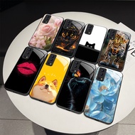 For Vivo Y72 5G / Y52 5G Elegant Flower Lovely Cat Casing Vivo V2041 V2053 Y52 Y72 5G New Design Tem