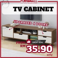 Furnimall 4 Feet 5 Feet TV cabinet Rak Tv console Almari Tv Media Storage Cabinet/Kabinet Tv