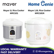 Mayer 1L / 1.8L Rice Cooker (MRC101 / MRC181N) Non-Stick Include Steam Rack with Overheating Protection.