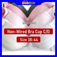 0913 BRA WANITA C CUP SIZE 38-44 BRA TIADA BESI SIZE 38-44 BRA COTTON FULL CUP BRA BAJU DALAM LADY B