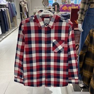 เสื้อเชิ้ตแขนยาวผู้ชาย Pure Cotton Flannel Autumn Winter Casual Shirt ทรงหลวม ปกแหลม กระดุมแถวเดียว
