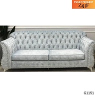 SOFA CHESTERFIELD 3+2+1 SEATER SOFA PREMIUM VELVET ANTI SCRATCH/EASY CLEAN Code G1151
