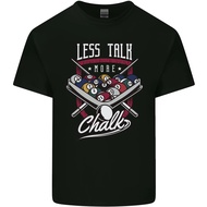 9-Ball Pool Less Talk More Chalk Funny Mens Cotton T-Shirt Tee Top