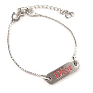 【日本直送 中古美品】Christian Dior 手鍊 鎖頭飾牌 Vintage 金屬 銀色