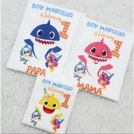 Shark Baby And Friend Birthday T-Shirts Can Be custom Cute And Cool