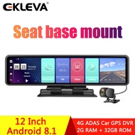 EKLEVA 12 นิ้วแบบเต็มหน้าจอกระจกมองหลังDash Cam Android 8.1 4 กรัมรถDVR Dashกล้องADAS WIFI GPS Navig
