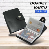 Minimalist 6 11 24 Slot Card Wallet Credit Card Case ATM Debit KTP Member PU Leather Quality Materia