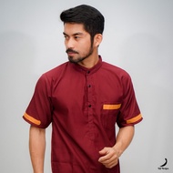 Baju Koko Kurta Pakaian Fashion Muslim Pria Dewasa Lengan Pendek Bagus