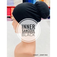 INNER TUDUNG/INNER SANGGUL COTTON HITAM/BLUE BLACK/OFF WHITE.