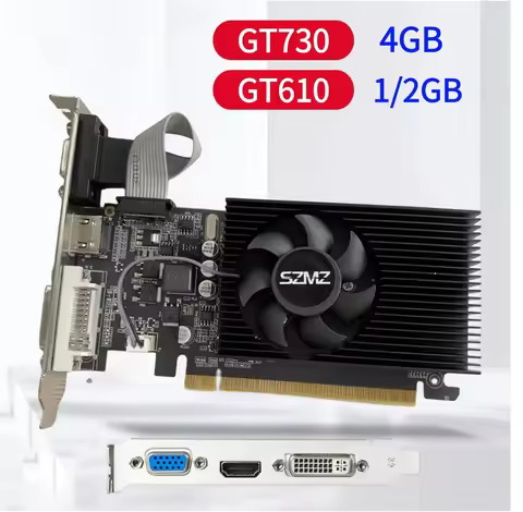 GT730 4GB DDR3 64Bit Graphics Card PCI-E2.0 16X Desktop Gaming Video Card with Cooling Fan for Offic