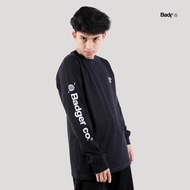 Badger T-shirt Long Sleeve LIFE BEGIN Black - Cotton 24s