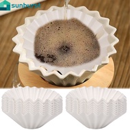 50pcs/Set Disposable Coffee Filter Paper - B75 Coffee Dripper - 1-2 Cup Wave Dripper - for Coffee Machine - Cake Cup Paper - Hand Brewed Coffee Accessories - Coffee Filter Tool